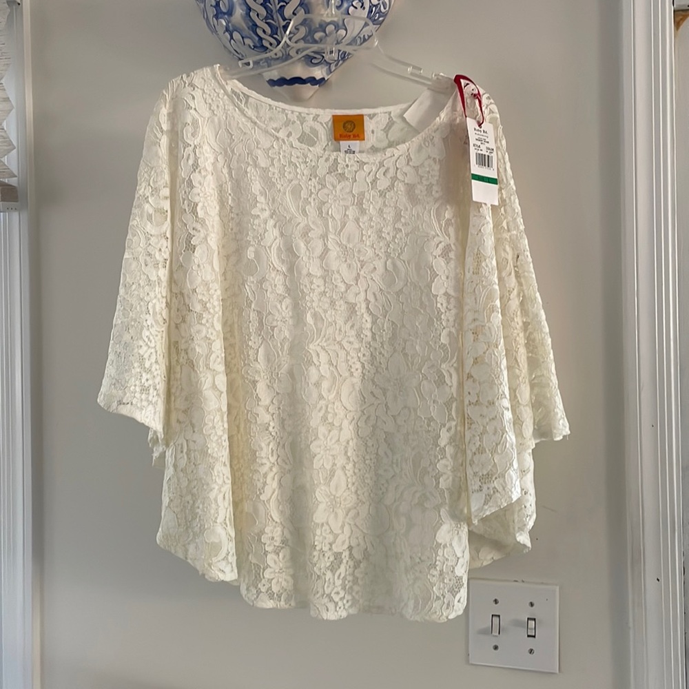 Ruby Red Lace Top - Picture 1 of 5